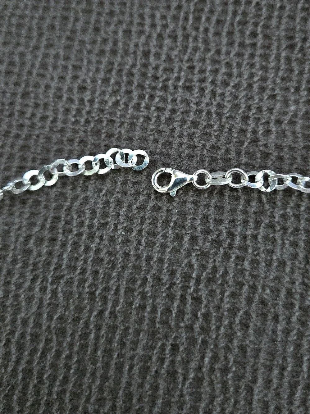 FAS Italy🇮🇹 Silver🤍 Twisted🧬 Flat Circle⭕️ Link Chain⛓️ - NWOT - Picture 11 of 15